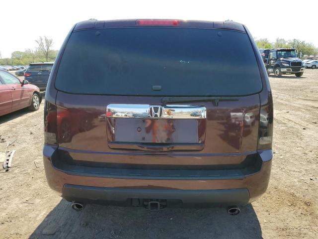 5FNYF4H61BB008890 - 2011 HONDA PILOT EXL BURGUNDY photo 6