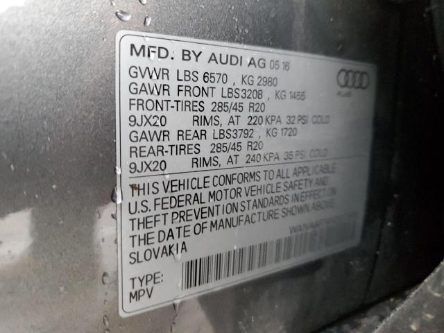 WA1VAAF74HD017699 - 2017 AUDI Q7 PRESTIGE GRAY photo 13