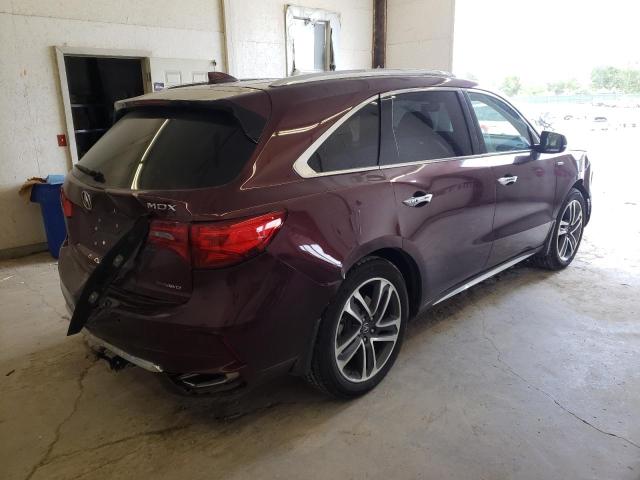 5FRYD7H78HB001393 - 2017 ACURA MDX SPORT HYBRID ADVANCE BURGUNDY photo 3