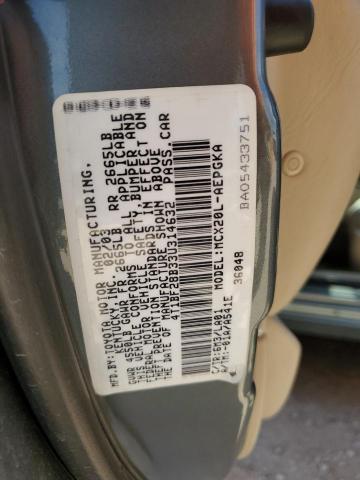 4T1BF28B33U314632 - 2003 TOYOTA AVALON XL GRAY photo 12