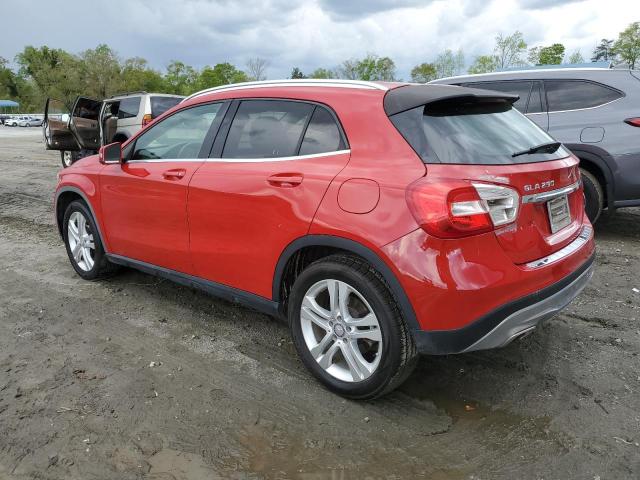 WDCTG4EB2FJ116694 - 2015 MERCEDES-BENZ GLA 250 RED photo 2