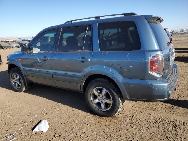 5FNYF18587B025618 - 2007 HONDA PILOT EXL BLUE photo 2