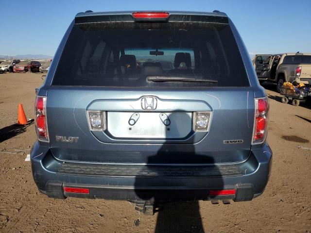 5FNYF18587B025618 - 2007 HONDA PILOT EXL BLUE photo 6