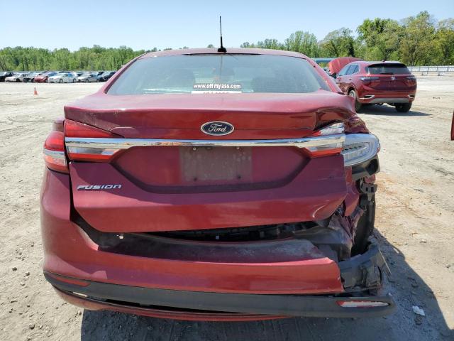 3FA6P0G79HR175003 - 2017 FORD FUSION S RED photo 6