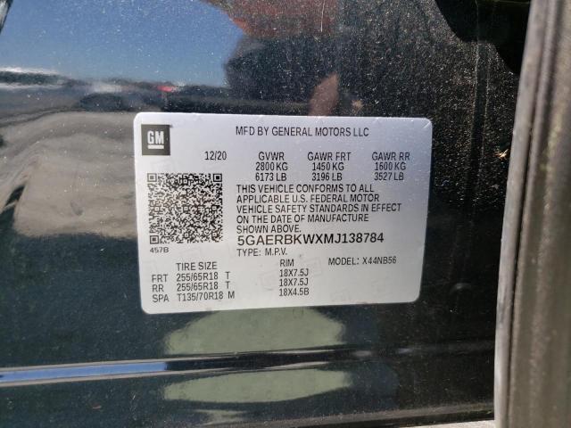 5GAERBKWXMJ138784 - 2021 BUICK ENCLAVE ESSENCE CHARCOAL photo 13