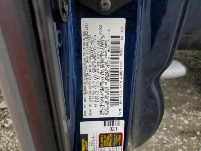 5TETU62N68Z490923 - 2008 TOYOTA TACOMA PRERUNNER ACCESS CAB BLUE photo 12