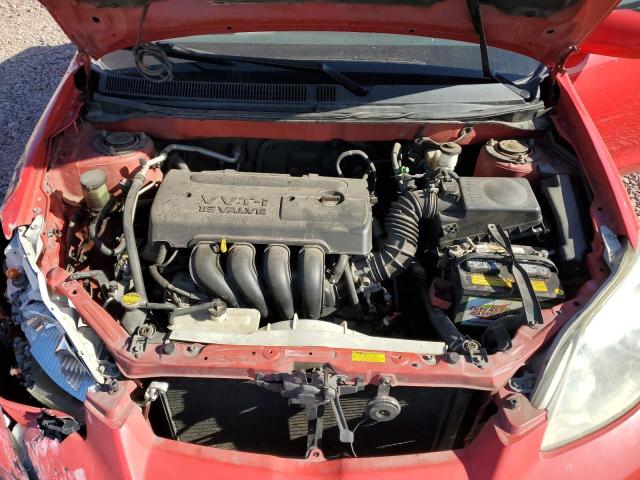 2T1KR32E35C394907 - 2005 TOYOTA COROLLA MA XR RED photo 11
