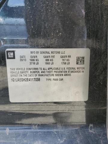 1G1JA5SH2E4117038 - 2014 CHEVROLET SONIC LS CHARCOAL photo 12