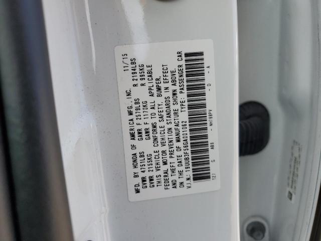 19UUB3F56GA001062 - 2016 ACURA TLX TECH WHITE photo 12