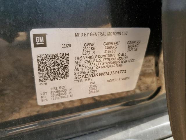 5GAERBKW8MJ124771 - 2021 BUICK ENCLAVE ESSENCE ნაცრისფერი ფოტო 13