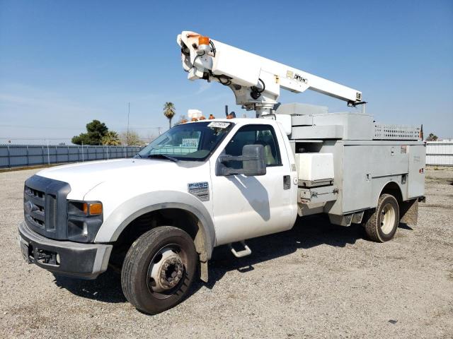 1FD4F46Y78EB87056 - 2008 FORD F450 SUPER DUTY WHITE photo 1