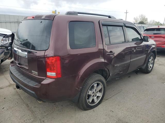 5FNYF48929B023144 - 2009 HONDA PILOT TOURING MAROON photo 3