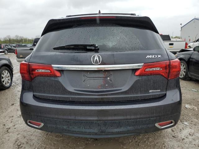 5FRYD4H40GB053104 - 2016 ACURA MDX TECHNOLOGY GRAY photo 6