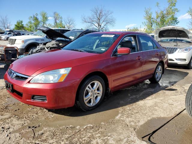 1HGCM56877A146820 - 2007 HONDA ACCORD EX RED photo 1