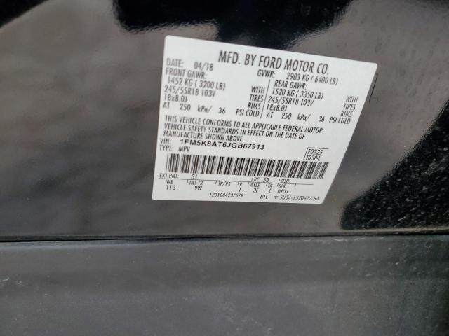 1FM5K8AT6JGB67913 - 2018 FORD EXPLORER POLICE INTERCEPTOR BLACK photo 13