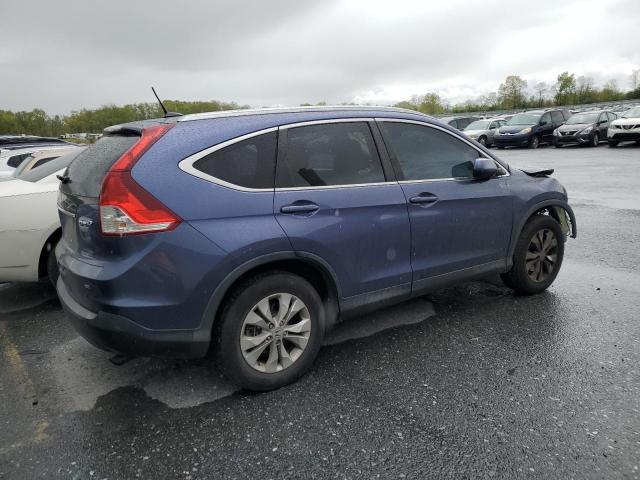 2HKRM4H76DH667944 - 2013 HONDA CR-V EXL BLUE photo 3