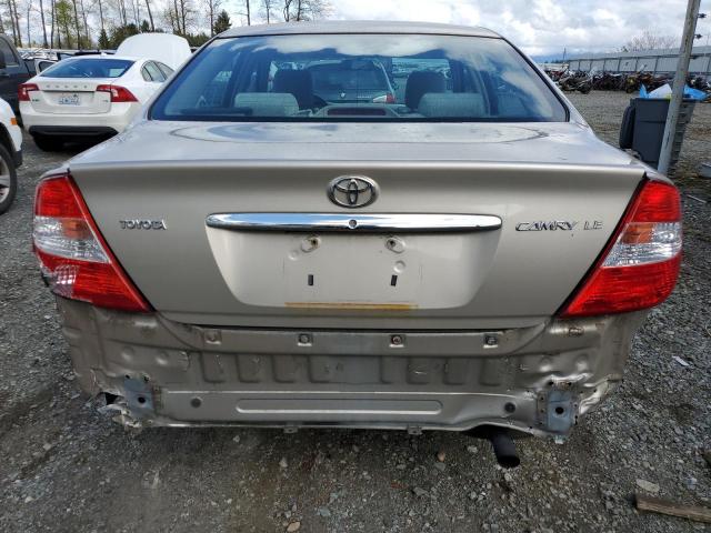 4T1BE32K43U168274 - 2003 TOYOTA CAMRY LE TAN photo 6