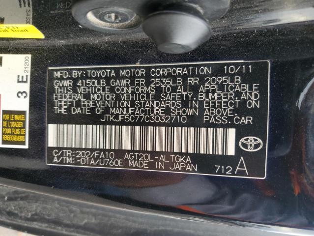 JTKJF5C77C3032710 - 2012 TOYOTA SCION TC 黑色 照片 13