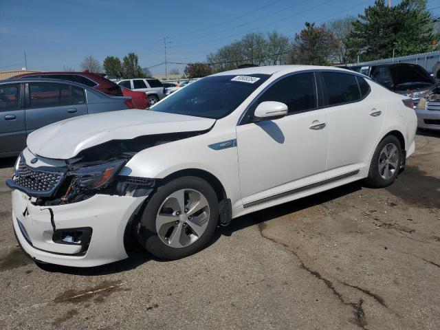 KNAGM4AD8E5069957 - 2014 KIA OPTIMA HYBRID WHITE photo 1