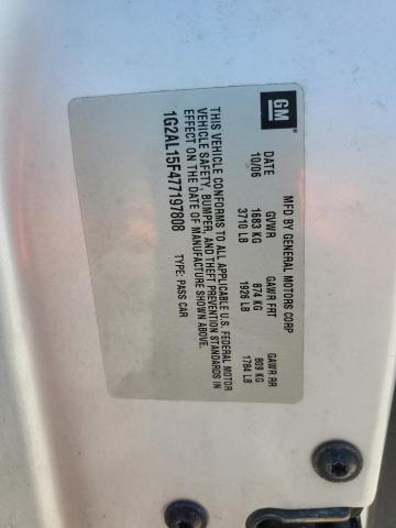 1G2AL15F477197808 - 2007 PONTIAC G5 SILVER photo 12