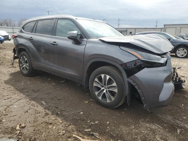 5TDGZRBH8MS088536 - 2021 TOYOTA HIGHLANDER XLE GRAY photo 4