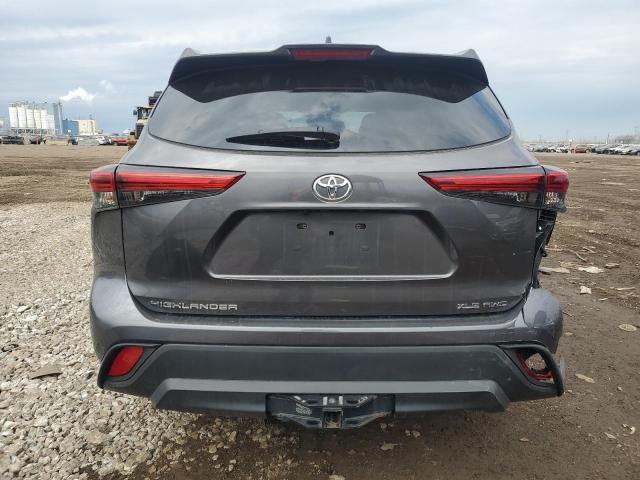 5TDGZRBH8MS088536 - 2021 TOYOTA HIGHLANDER XLE GRAY photo 6