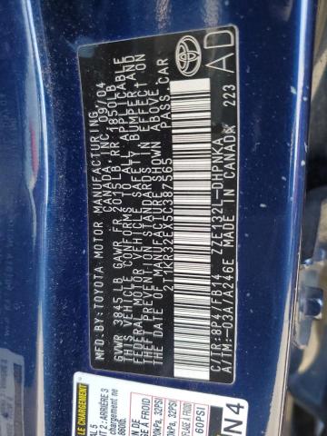 2T1KR32EX5C387565 - 2005 TOYOTA COROLLA MA XR BLUE photo 12