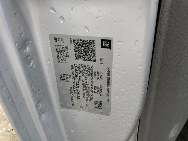 1GAZGPFG3J1309188 - 2018 CHEVROLET EXPRESS G3 LT SILVER photo 13