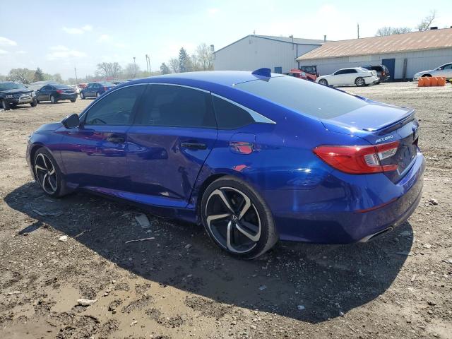 1HGCV1F36KA011444 - 2019 HONDA ACCORD SPORT BLUE photo 2