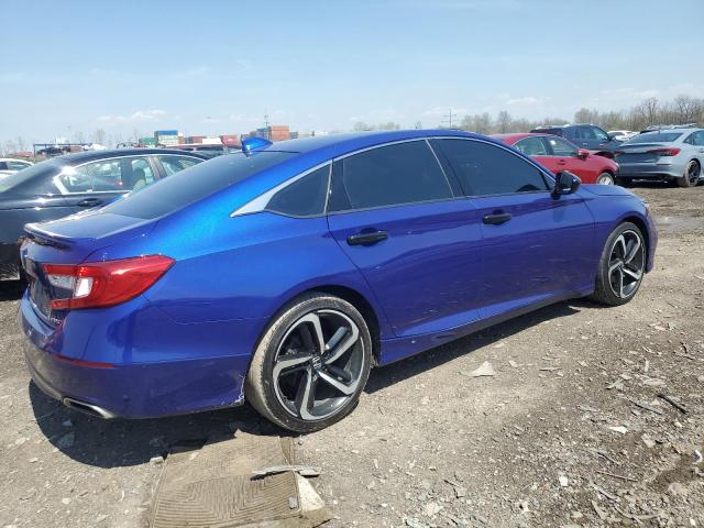 1HGCV1F36KA011444 - 2019 HONDA ACCORD SPORT BLUE photo 3