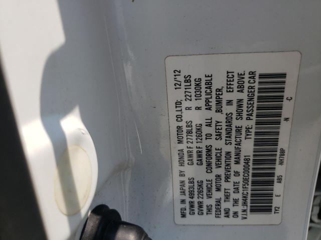 JH4KC1F50EC000481 - 2014 ACURA RLX TECH WHITE photo 13