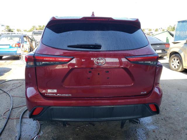 5TDGZRAH5MS038890 - 2021 TOYOTA HIGHLANDER XLE RED photo 6