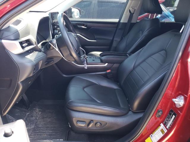 5TDGZRAH5MS038890 - 2021 TOYOTA HIGHLANDER XLE RED photo 7
