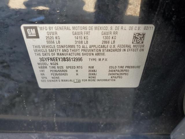 3GYFNEEY3BS612996 - 2011 CADILLAC SRX PERFORMANCE COLLECTION Noir photo 13