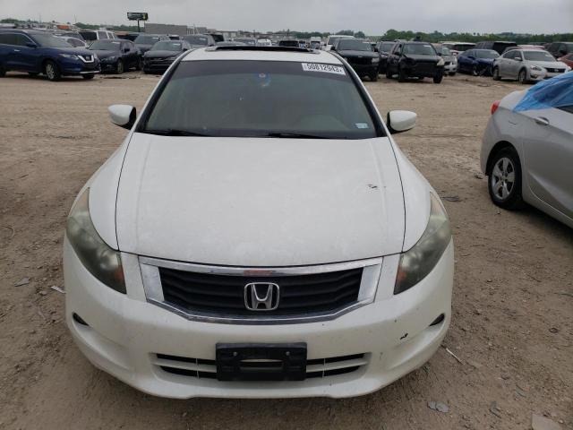 5KBCP3F88AB015521 - 2010 HONDA ACCORD EXL WHITE photo 5