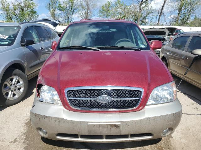 KNDUP131556649420 - 2005 KIA SEDONA EX BURGUNDY photo 5