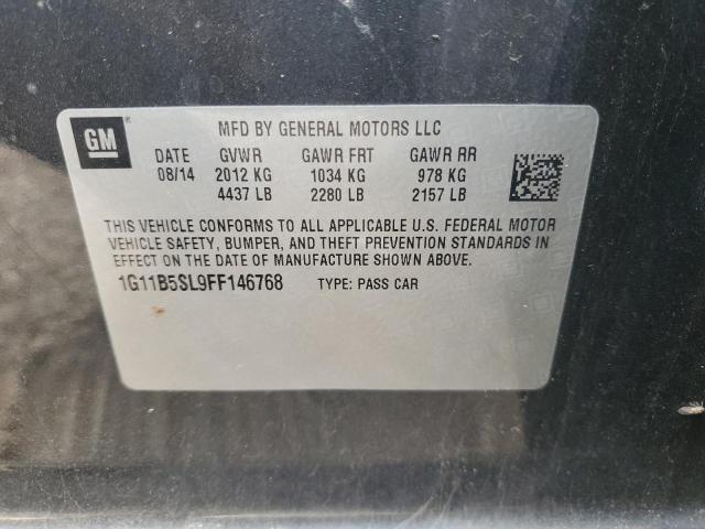 1G11B5SL9FF146768 - 2015 CHEVROLET MALIBU LS CHARCOAL photo 12