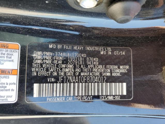 JF1ZNAA10F8704012 - 2015 TOYOTA SCION FR-S 黑色 照片 12