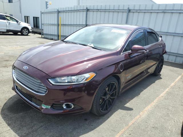 3FA6P0SU9DR365861 - 2013 FORD FUSION TITANIUM PHEV BURGUNDY photo 1