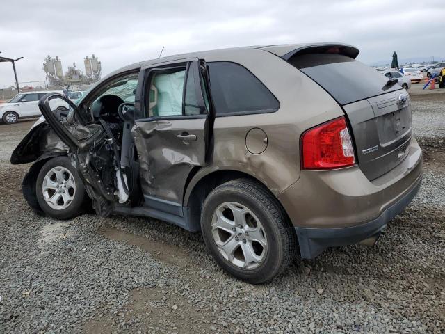 2FMDK3J92EBA39409 - 2014 FORD EDGE SEL BROWN photo 2