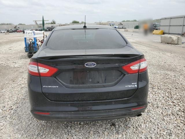 3FA6P0LU9GR318574 - 2016 FORD FUSION SE HYBRID BLACK photo 6