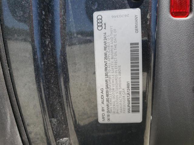 WAUP4AF57JA124691 - 2018 AUDI S5 PREMIUM PLUS 灰色 照片 12