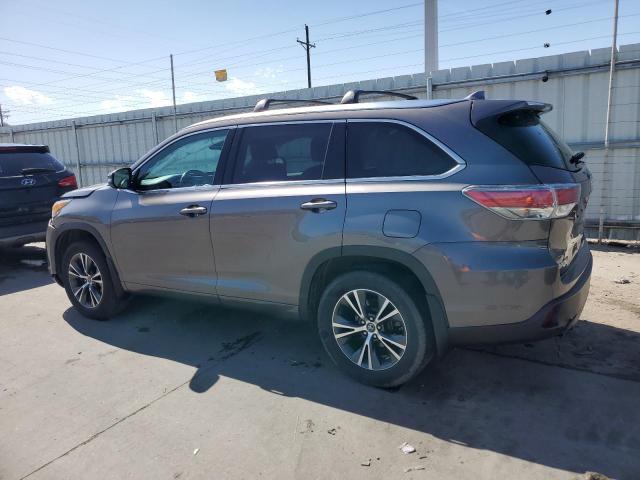 5TDJKRFHXGS308395 - 2016 TOYOTA HIGHLANDER XLE GRAY photo 2