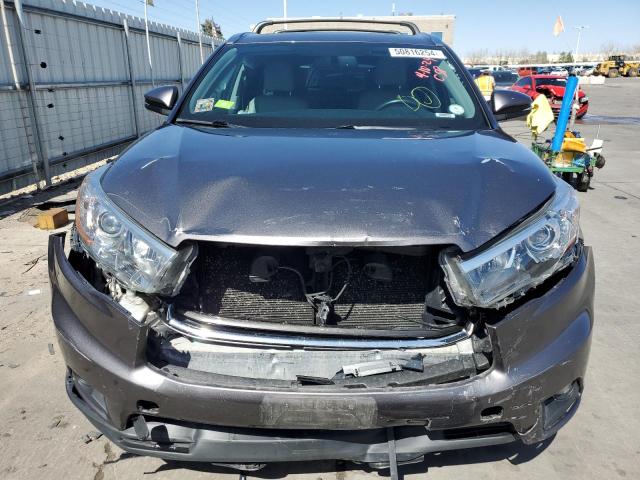 5TDJKRFHXGS308395 - 2016 TOYOTA HIGHLANDER XLE GRAY photo 5