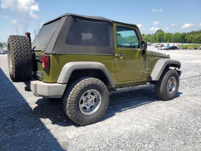 1J4FA24147L159676 - 2007 JEEP WRANGLER X GREEN photo 3