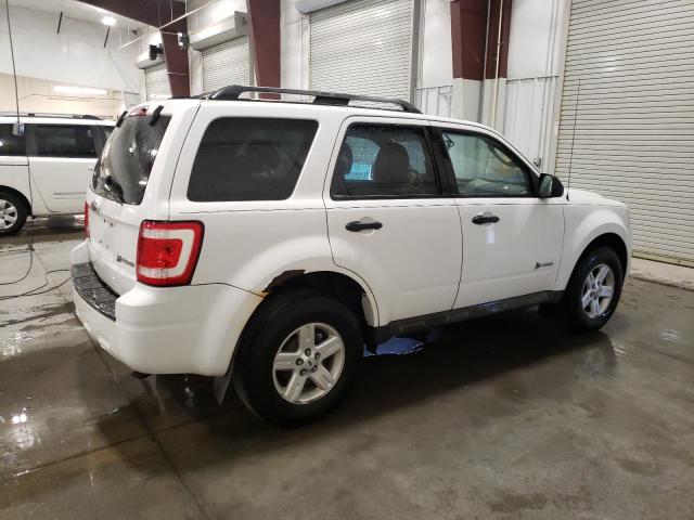 1FMCU59349KC41648 - 2009 FORD ESCAPE HYBRID WHITE photo 3