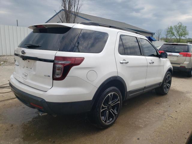 1FM5K8GT6EGC39965 - 2014 FORD EXPLORER SPORT WHITE photo 3