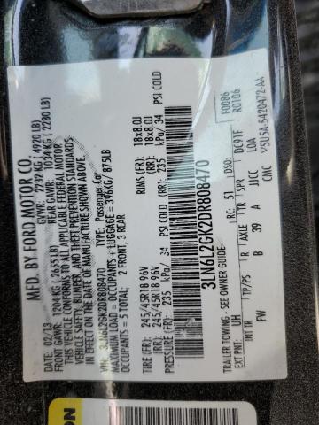 3LN6L2GK2DR808470 - 2013 LINCOLN MKZ BLACK photo 12