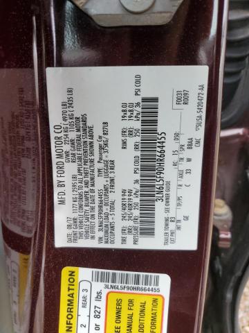 3LN6L5F90HR664455 - 2017 LINCOLN MKZ RESERVE ბურგუნდია ფოტო 12