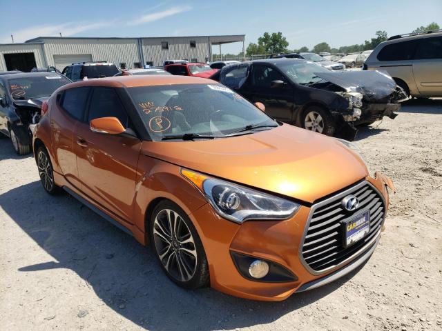 KMHTC6AE1GU275912 - 2016 HYUNDAI VELOSTER TURBO ORANGE photo 1